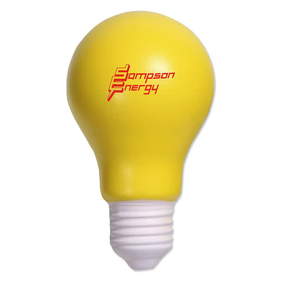 Lightbulb Stress Reliever in White/Silver
