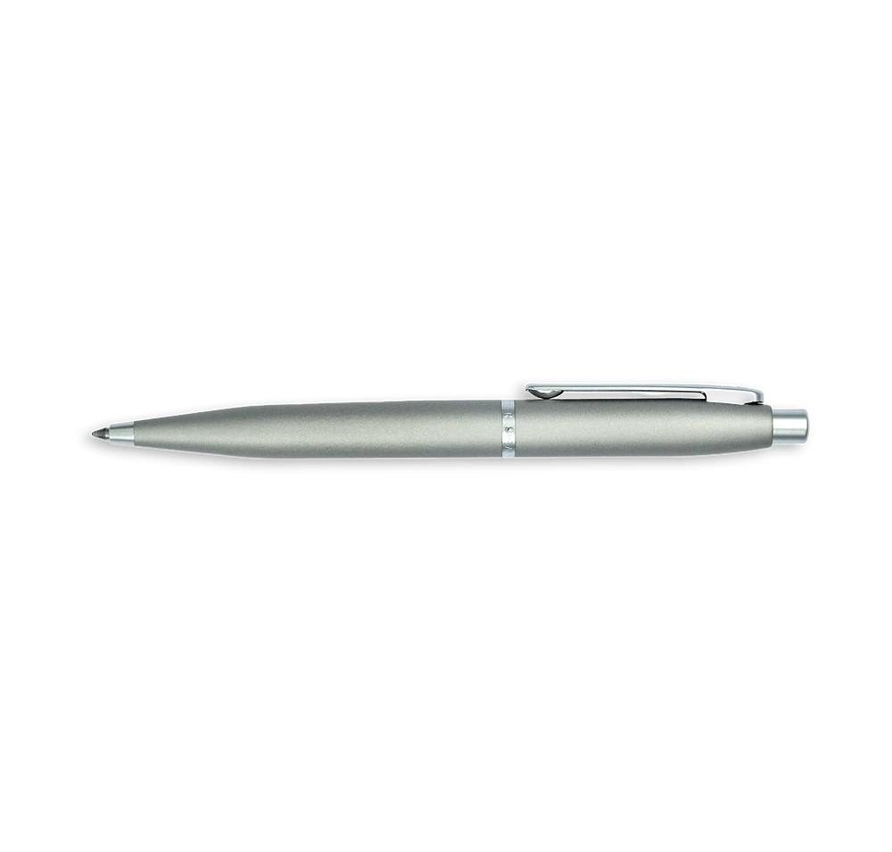 Laser Engraved Sheaffer VFM Brushed Chrome Ballpoint Pen (black ink)-default