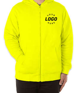Harriton ClimaBloc Heavyweight Zip Hoodie - Color: Safety Yellow