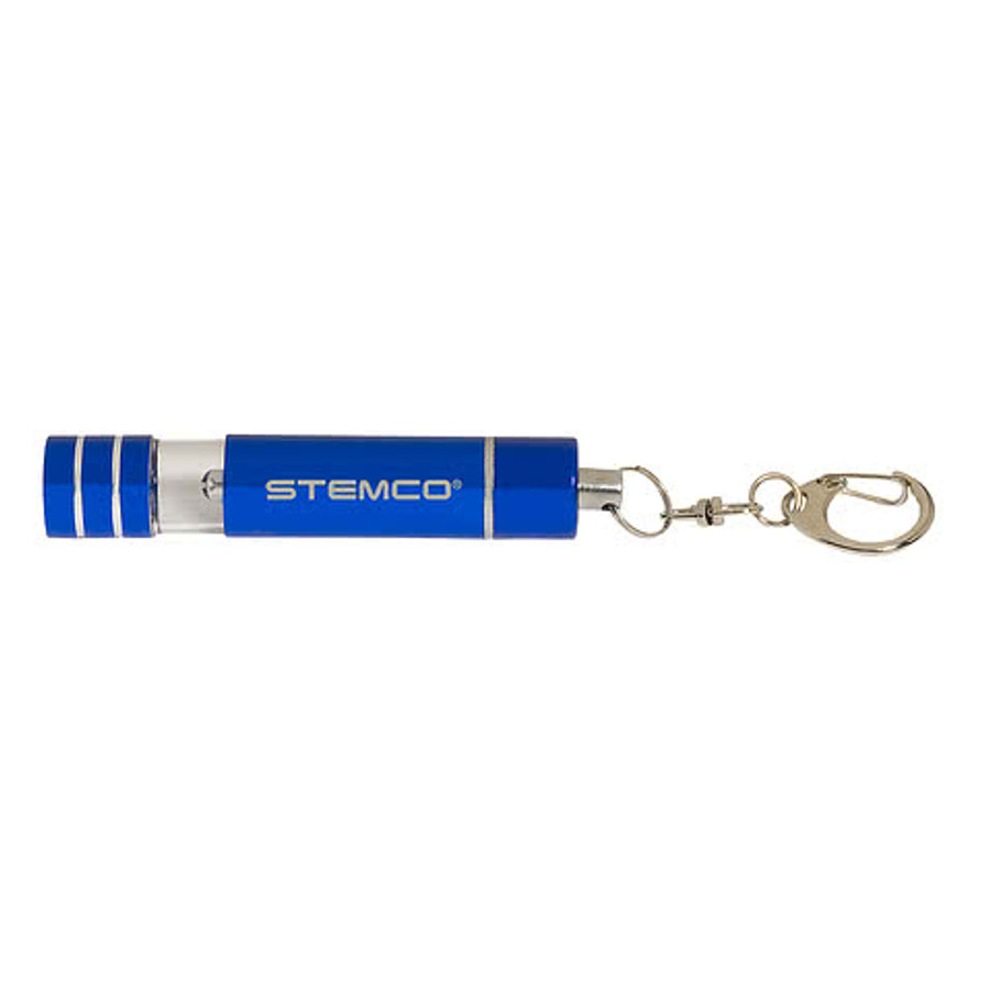 Micro 1 LED Flashlight Keychain in Silver