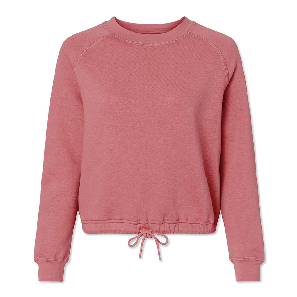 Live & Tell by LAT Women's Boxy Drawcord Hem Crewneck Sweatshirt
