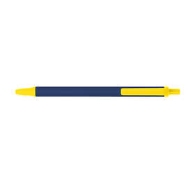 BIC Clic Stic Pen (black ink) - Color: Navy / Yellow