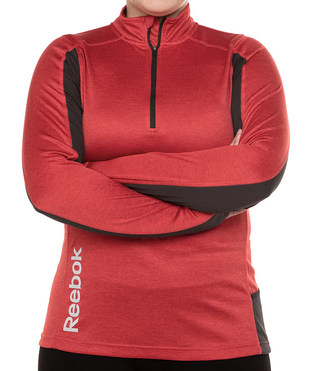 Reebok Women's Crossover Quarter Zip Performance Shirt