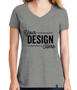 New Era Women's Heritage Blend V-Neck T-shirt - Color: Shadow Grey Heather