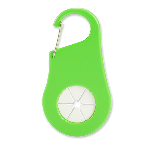 Clipper Carabiner Towel & Bottle Holder in Green
