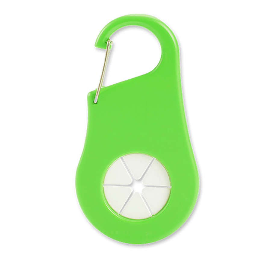 Clipper Carabiner Towel & Bottle Holder in Green