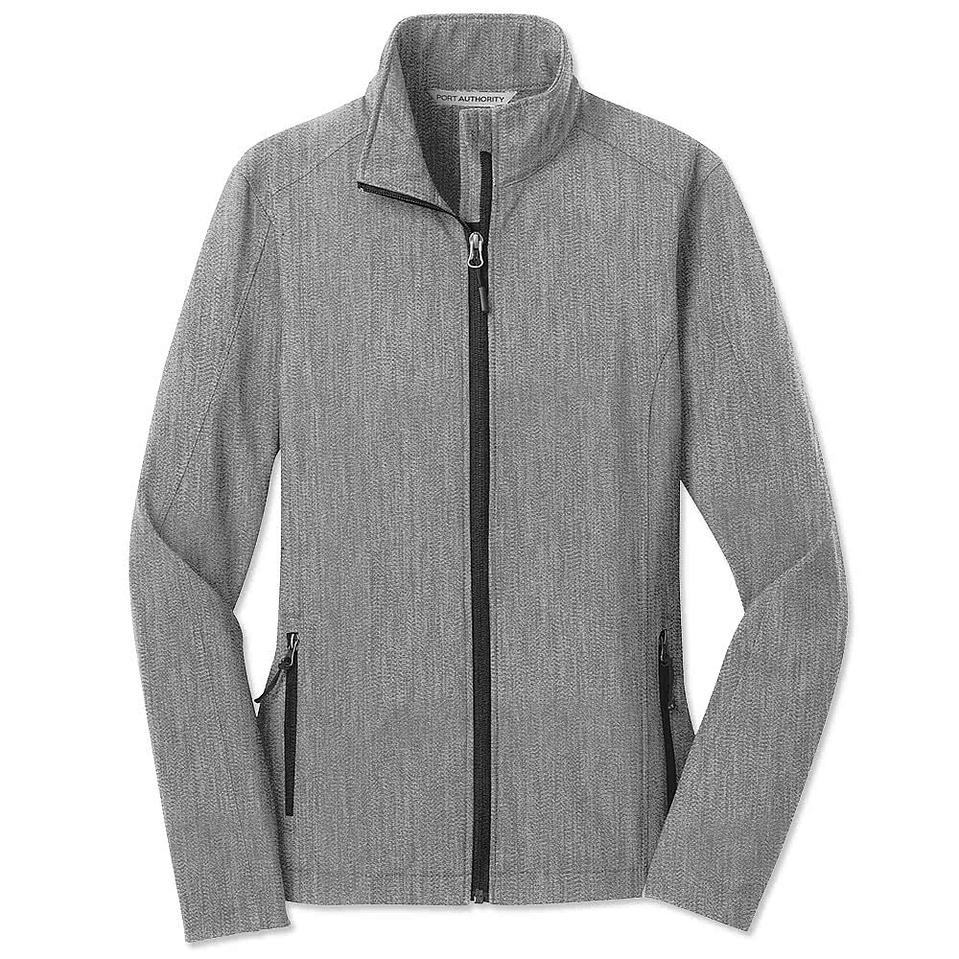 Port Authority Women's Core Fleece Lined Soft Shell Jacket - Faux Leather Patch
