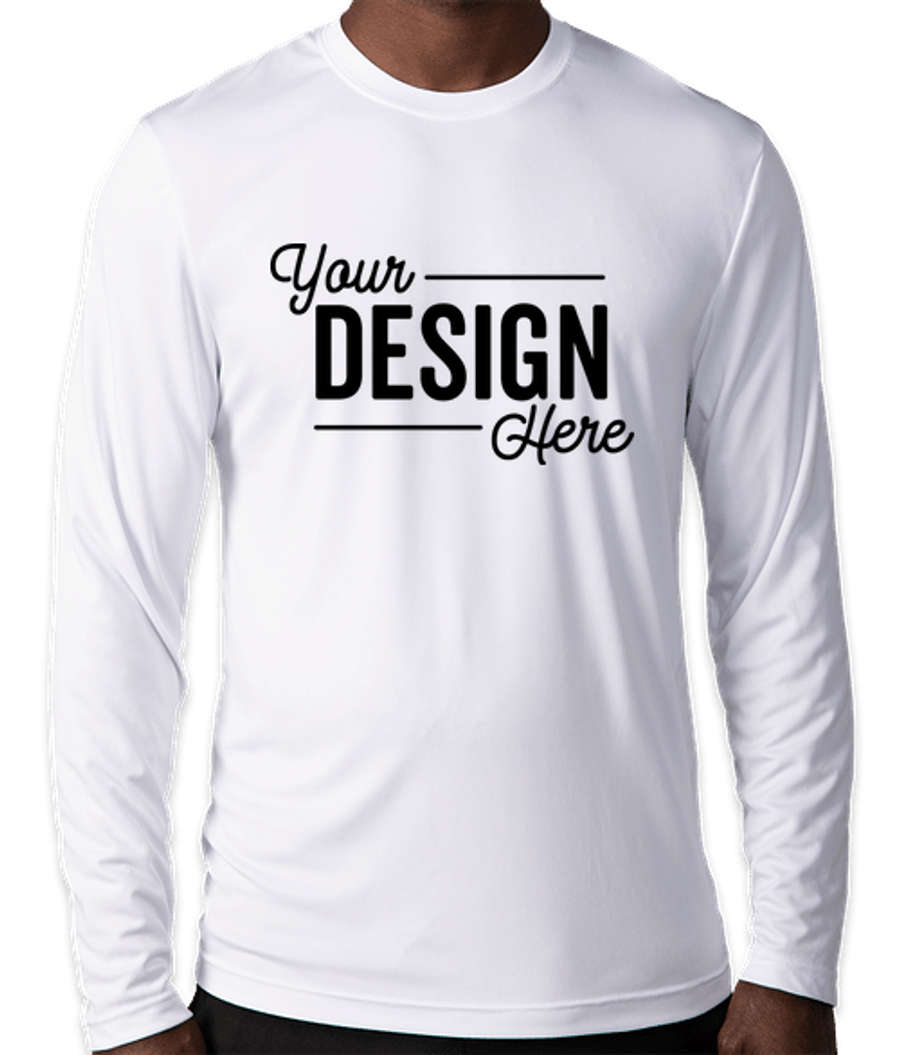 Hanes Sport Cool Dri Long Sleeve Performance T-shirt in White