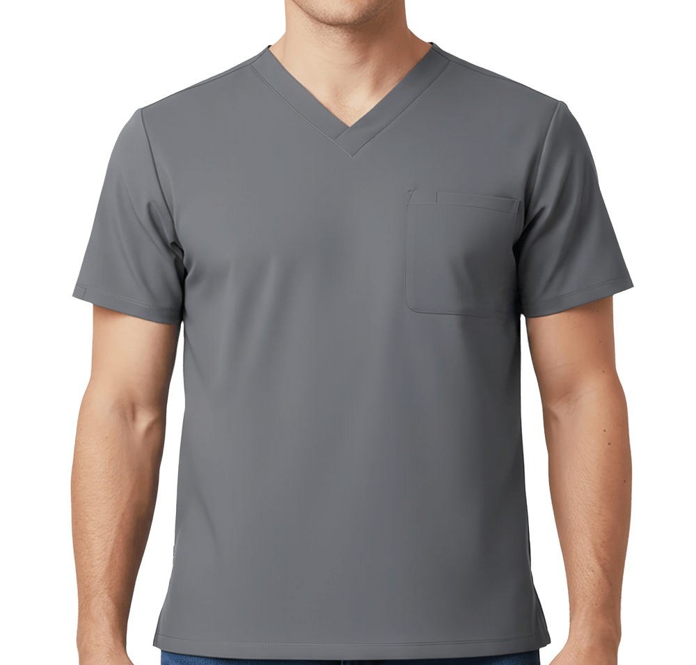 Hanes V-Neck Pocket Scrub Top-default