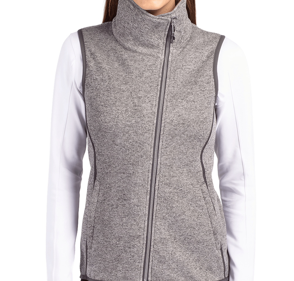 Cutter & Buck Women's Mainsail Asymmetrical Sweater Fleece Vest-default