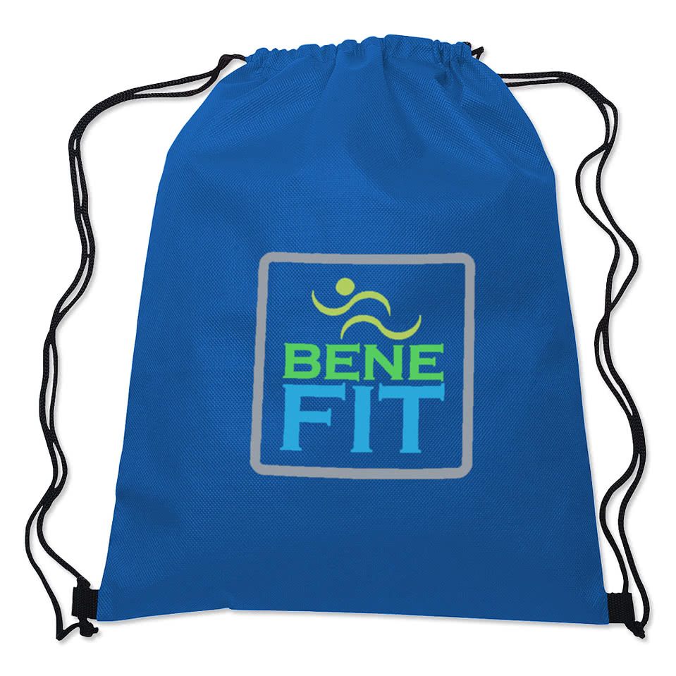 Full Color Sports Pack Non-Woven Recycled Drawstring Bag