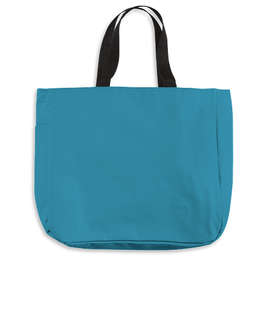 Port Authority Durable Side Pocket Poly Canvas Tote Bag - Color: Turquoise