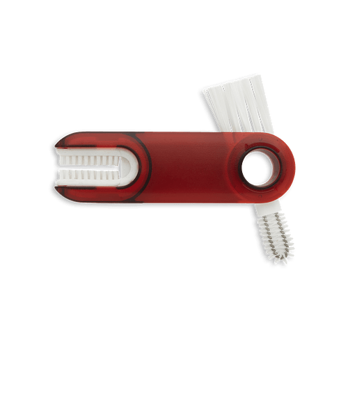 Multi-Function Cleaning Brush in Frosted Red