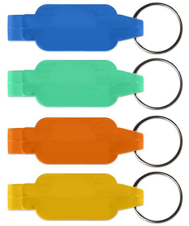 Rectangular Stainless Steel Beverage Wrench Keychain
