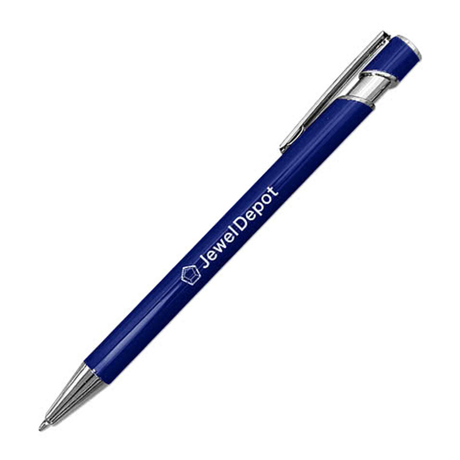 Kayden Aluminum Incline Ballpoint Pen (black ink) in White
