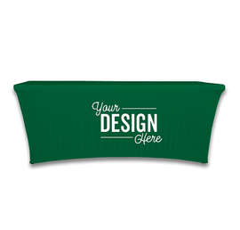 Full Color 8' Stretch Tablecloth - Color: Forest Green