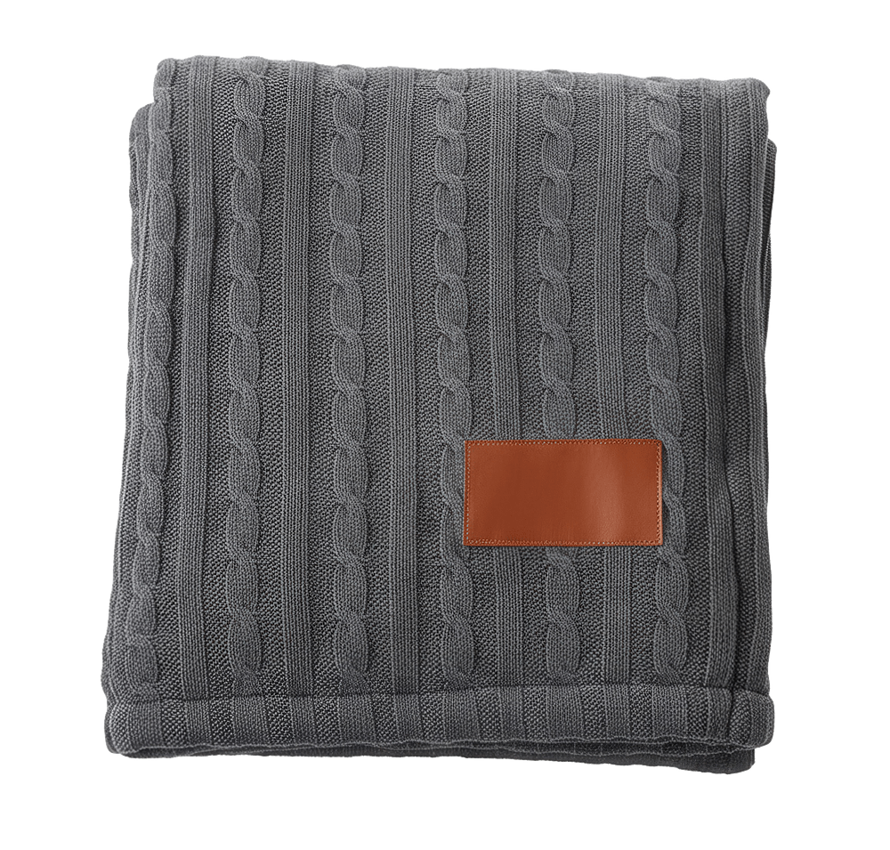 Cable Knit Sherpa Throw-default