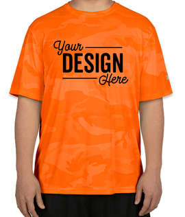 Champion Camo Performance Shirt - Color: Safety Orange Camo