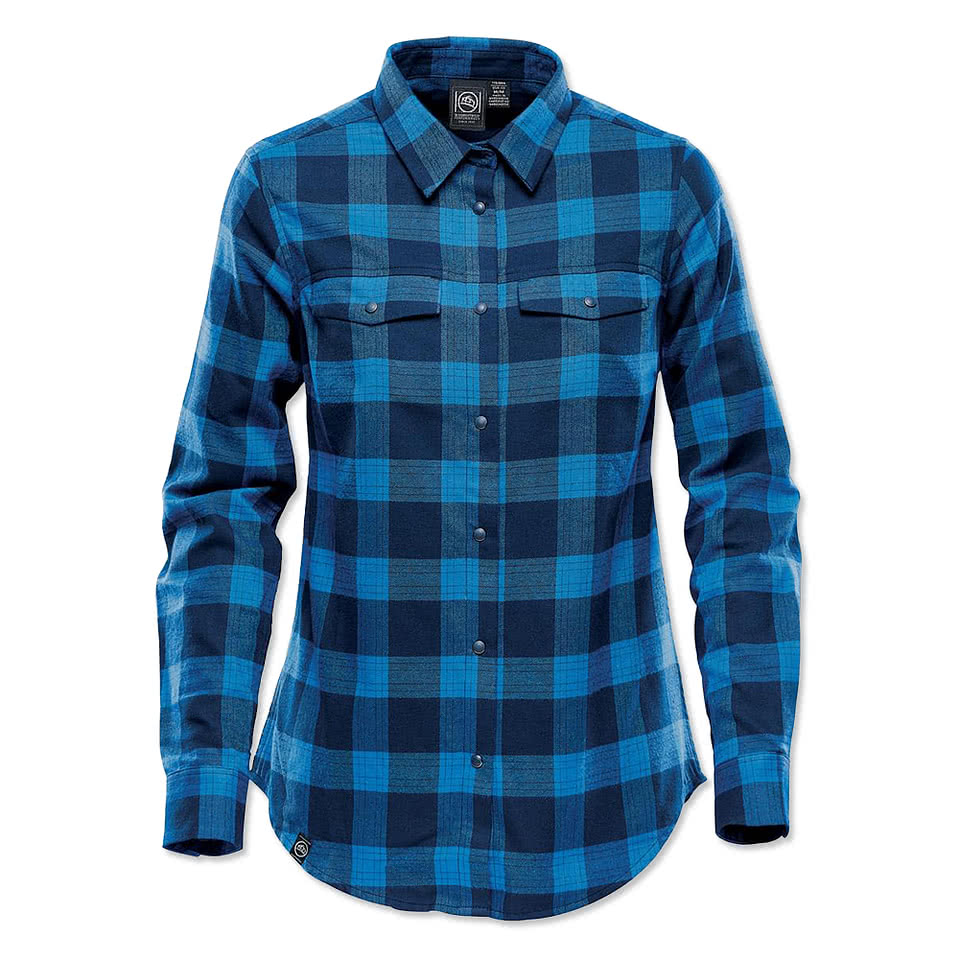 Stormtech Women's Logan Snap Front Plaid Long Sleeve Shirt