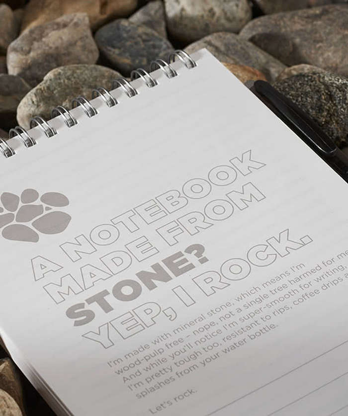 Mineral Stone Field Reporter Hard Cover Spiral Notebook with Pen