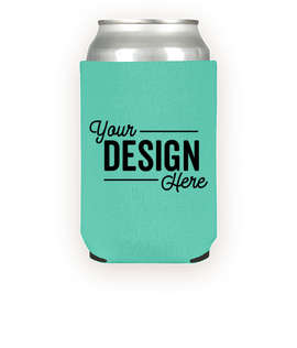 Foldable Neoprene Can Cooler - Color: Ice Green