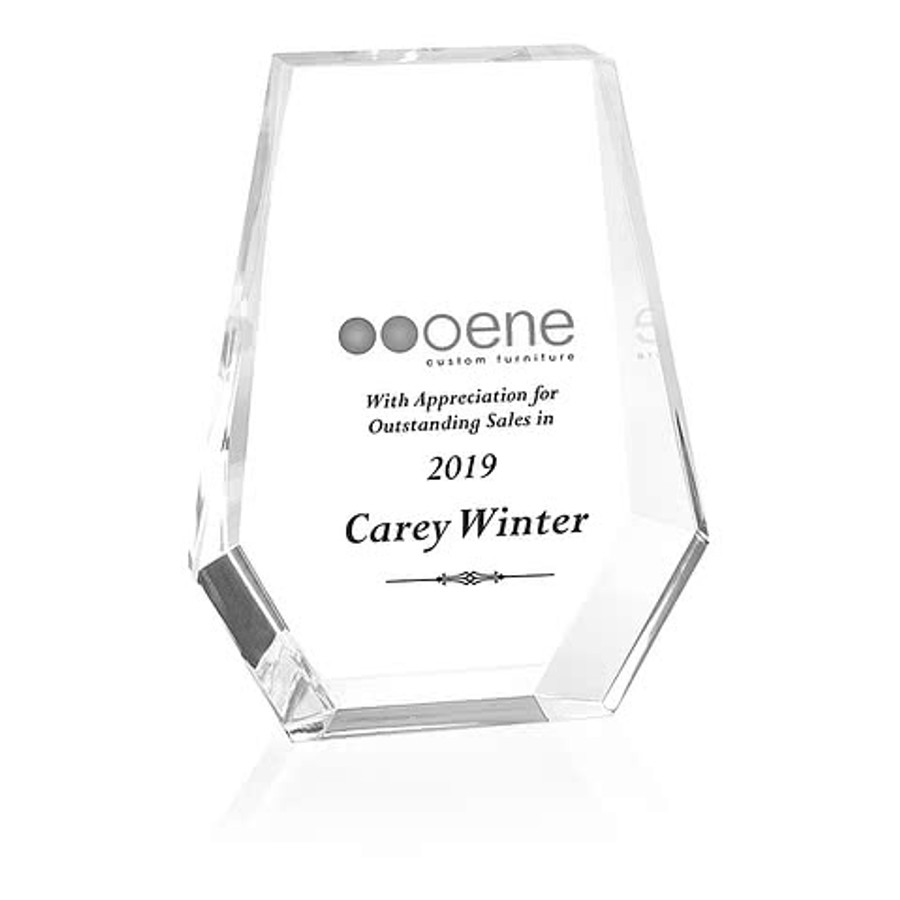 Laser Engraved Acrylic Shield Award