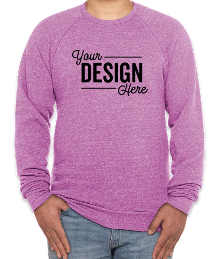 Royal Apparel USA-Made Tri-Blend Crewneck Sweatshirt in Tri Purple