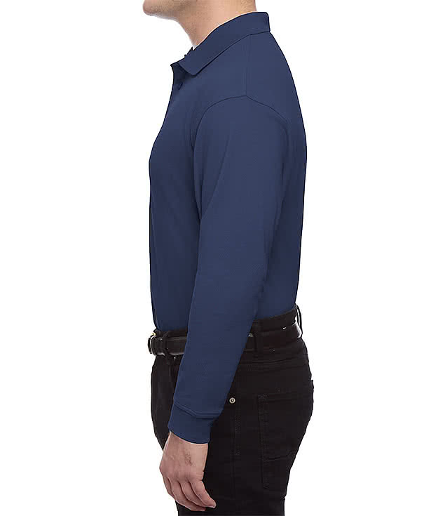 Blue Generation BLU-X-DRI Avenger Long Sleeve Performance Polo - Embroidered