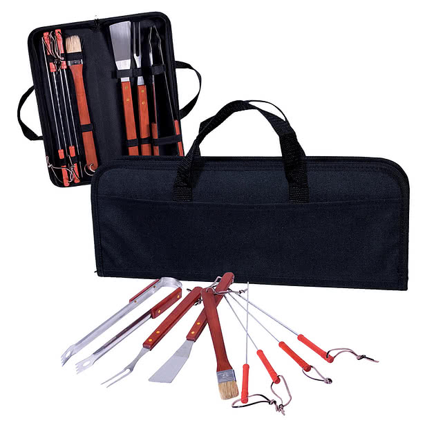 8-Piece BBQ Set with Zippered Case