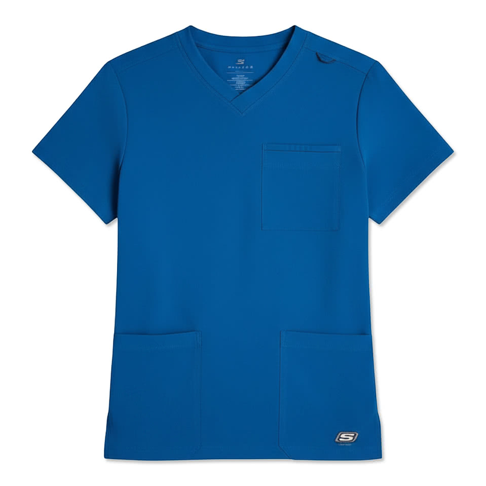 Skechers by Barco Thesis Recycled 3-Pocket Round Neck Scrub Top