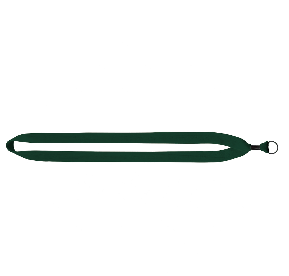 3/4" Cotton Lanyard with Metal Crimp and Split-Ring-default