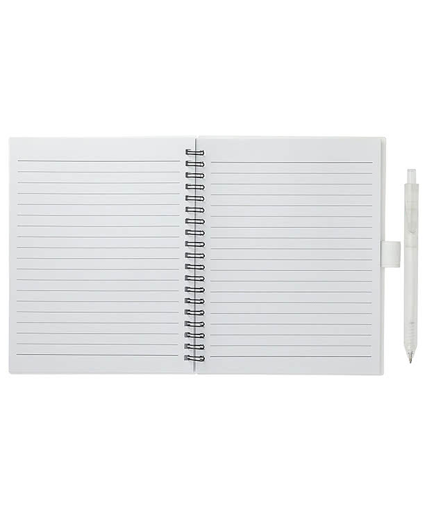 FSC Hard Cover Recycled Spiral Notebook with Pen