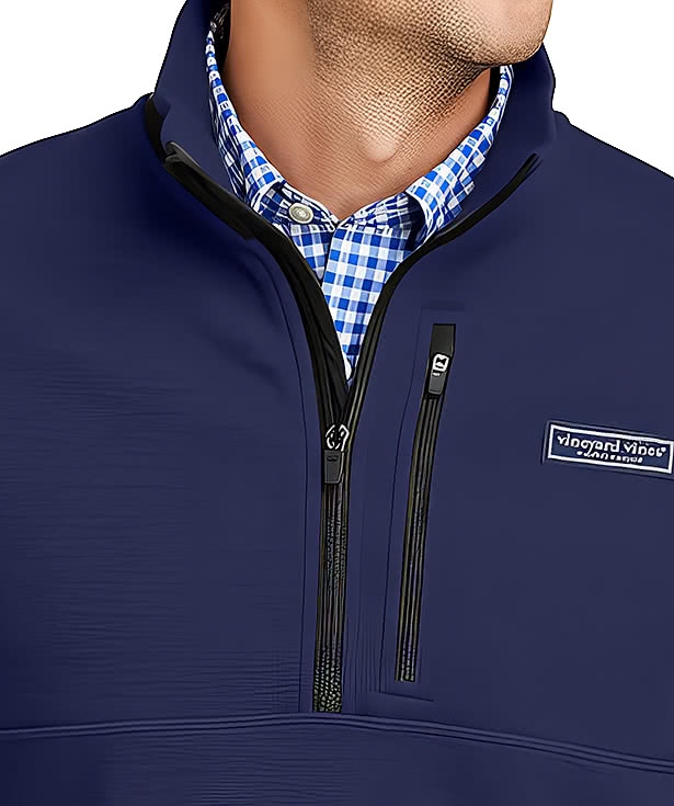 Custom Vineyard Vines Mountain Recycled Quarter Zip