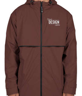 Charles River New Englander Hooded Rain Jacket - Color: Maroon / Black