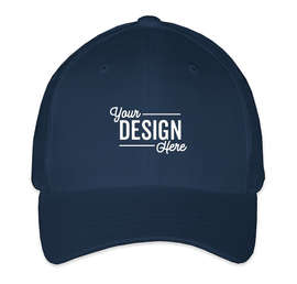 Yupoong Youth Twill Flexfit Hat - Color: Navy