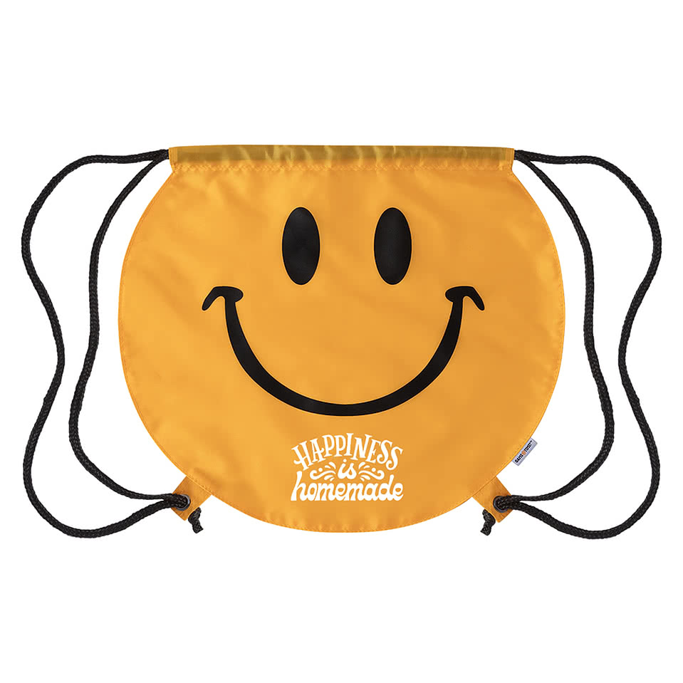 Smiley Face Drawstring Bag