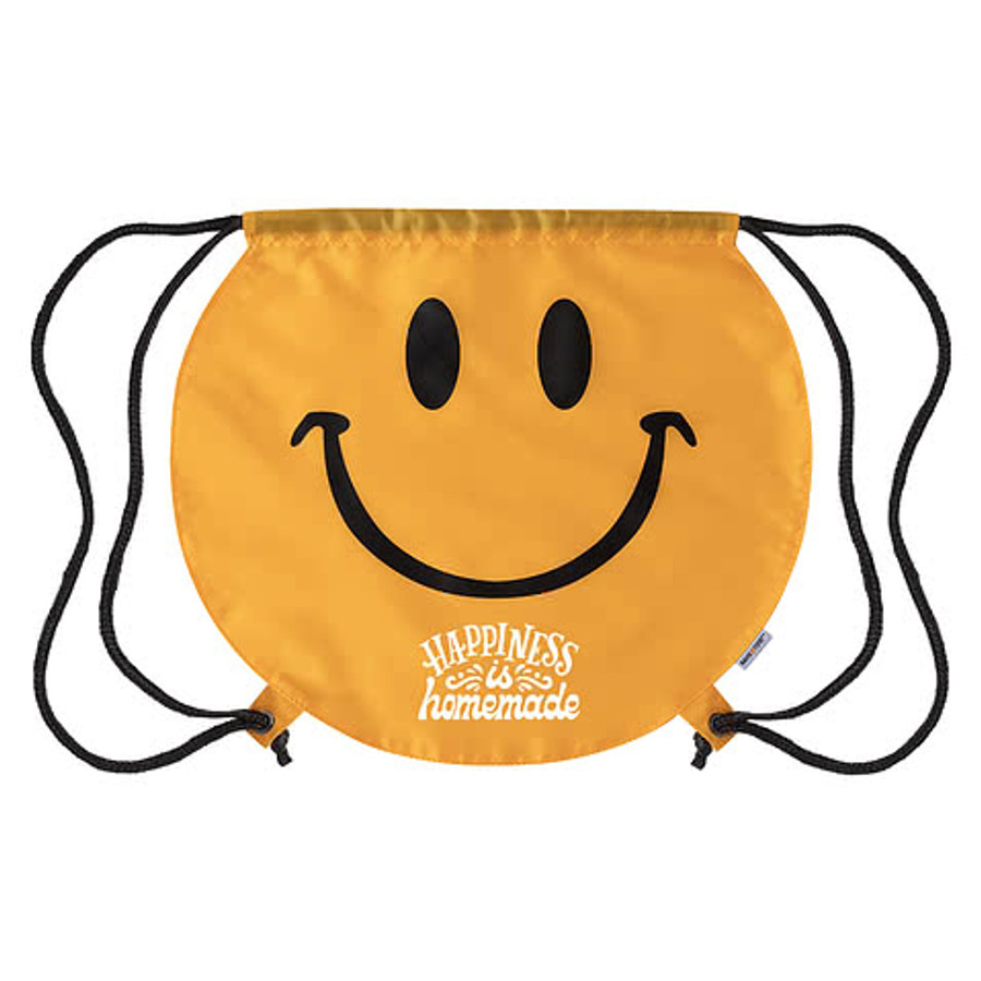 Smiley Face Drawstring Bag