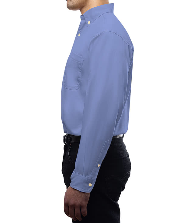 Blue Generation Scotchgard Long Sleeve Dress Shirt - Embroidered