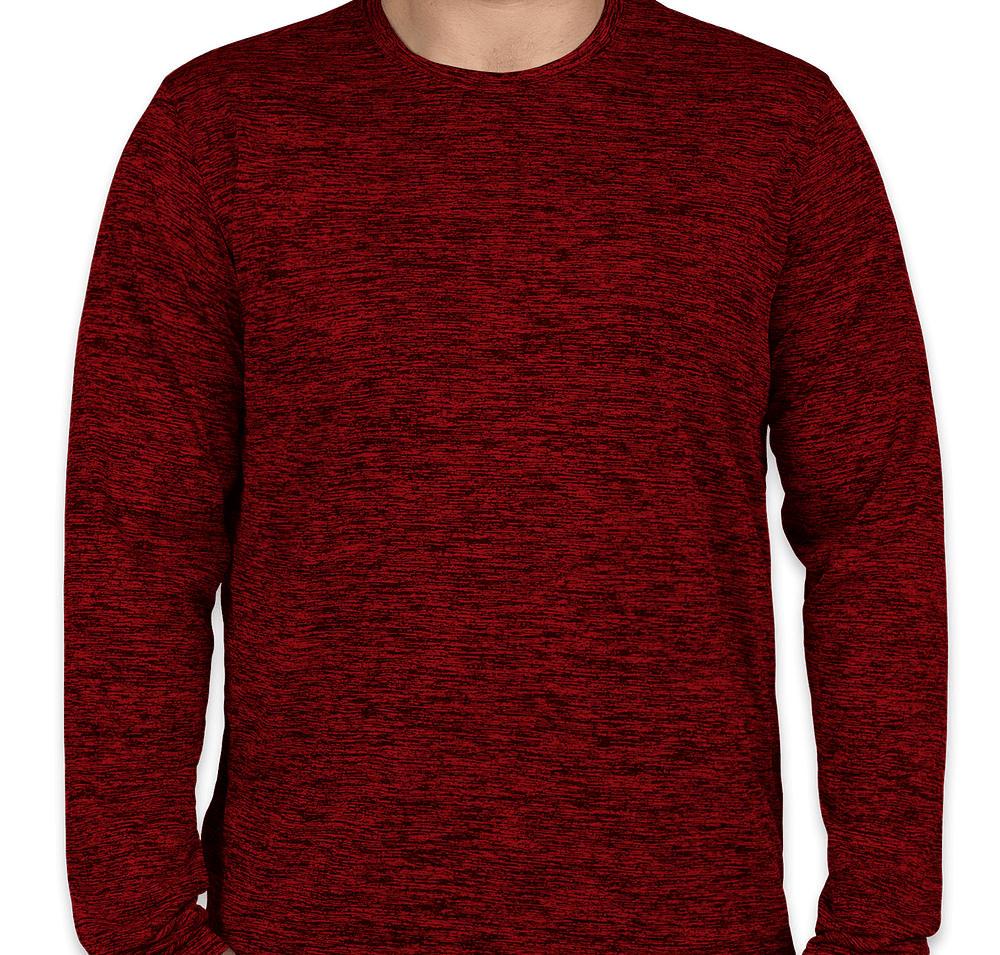Sport-Tek Electric Heather Long Sleeve Performance Shirt-default