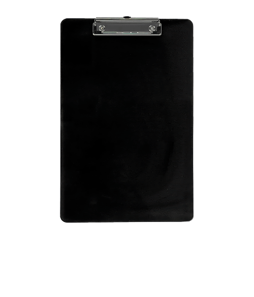 Low Profile Recycled Clipboard in Black