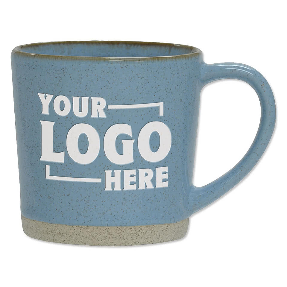 Laser Engraved 12 oz. Rustic Ceramic Sandstone Base Mug