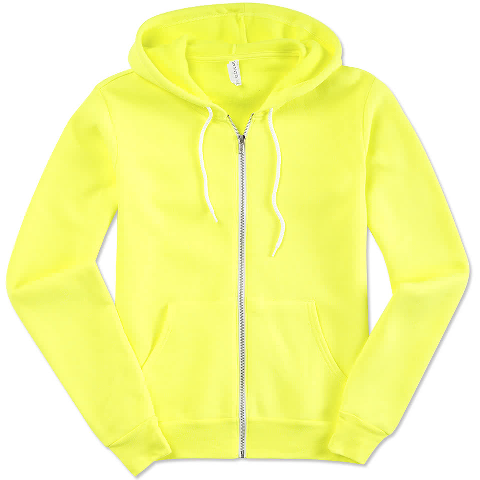 Bella + Canvas Neon Zip Hoodie