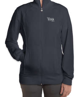 Cherokee Women's Infinity Full Zip Warm-Up Scrub Jacket - Color: Pewter