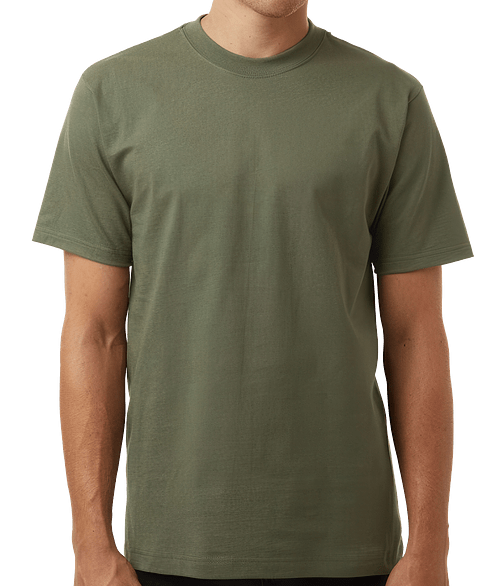 Tultex Heavyweight Street Crewneck T-shirt in Military Green