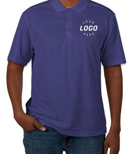 Clique by Cutter & Buck Spin Eco Performance Pique Polo - Screen Printed - Color: Tour Blue