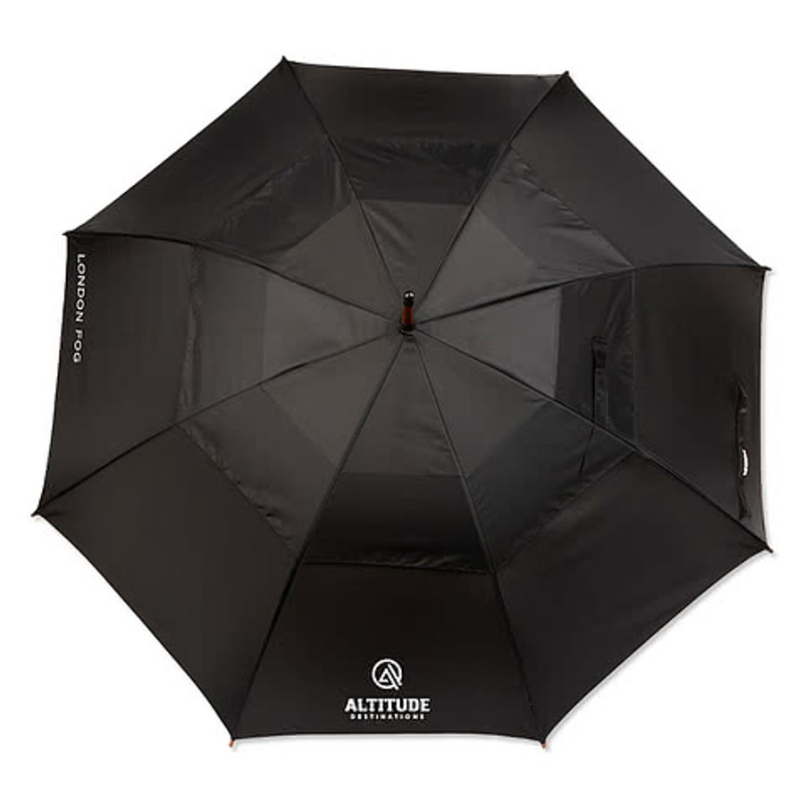 48" Arc London Fog Fashion Auto Open Stick Umbrella in Black