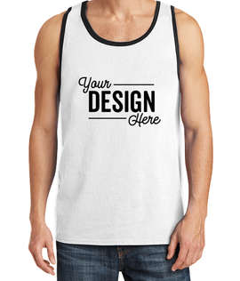 Port & Company Core Cotton Tank - Color: White / Jet Black