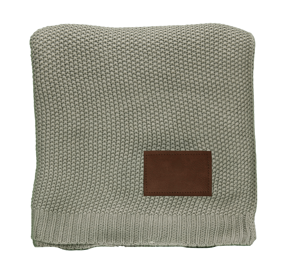 Laser Engraved Aliesh Crochet Knit Throw Blanket-default