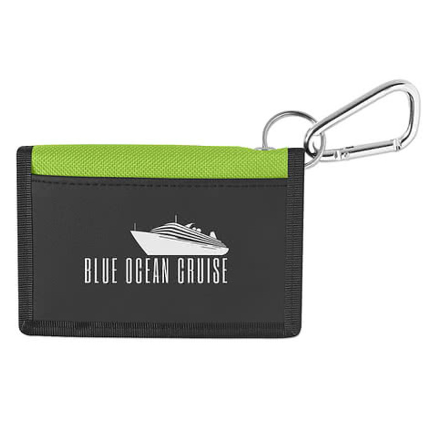 Wallet with Carabiner in Black