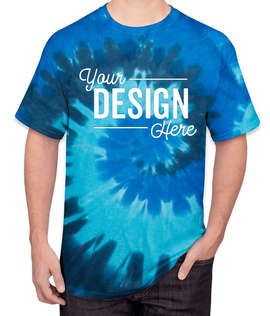 Port & Company Tie-Dye T-shirt - Color: Ocean Rainbow